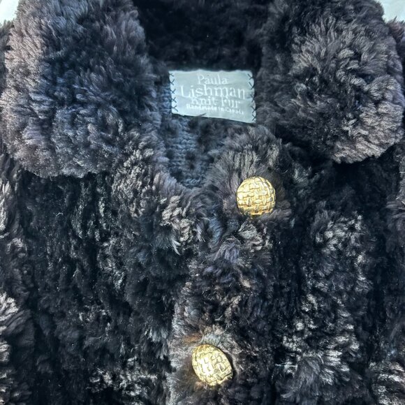 Woman's Black Paula Lishman Sheared Knit Beaver Fur Jacket – New Without Tags - Picture 5 of 7